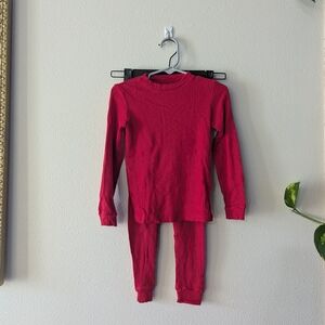 Ribbed Red Pajama Set